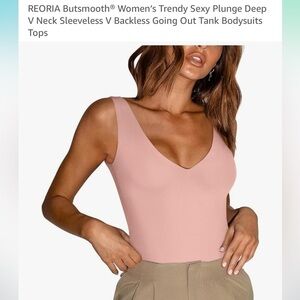 REORIA Women’s Sexy Plunge Deep V Neck Sleeveless V Backless Going Out Tank